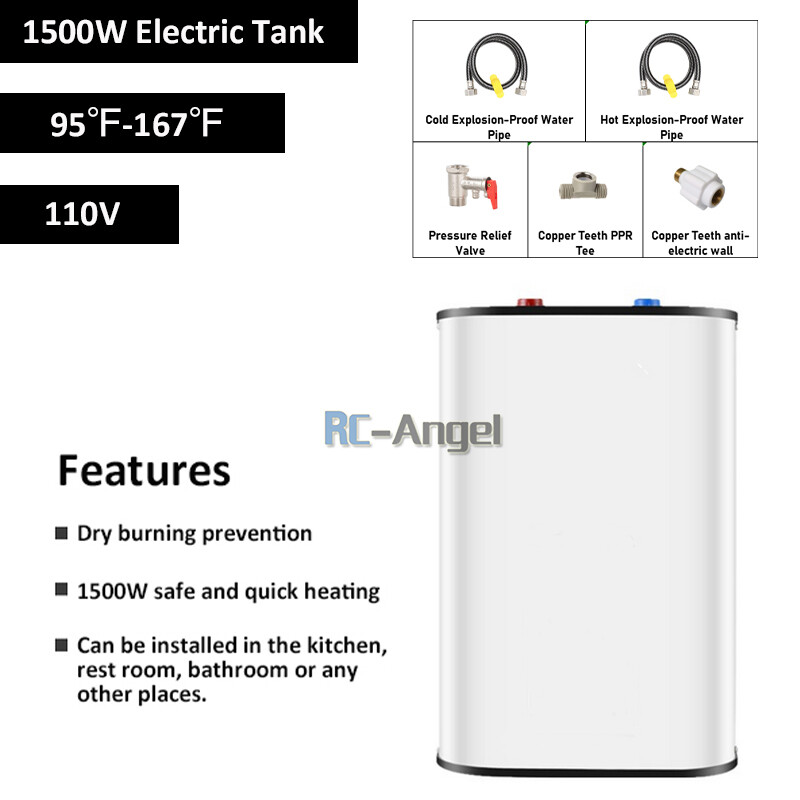 110V Mini Hot 10L Electric Tank Water Heater Kitchen Bathroom Home 95°F-167°F US