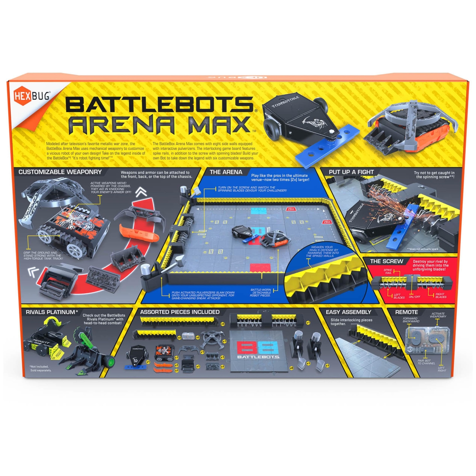 HEXBUG BattleBots Arena MAX, Multiplayer Robot Board Game for Kids, Remote...
