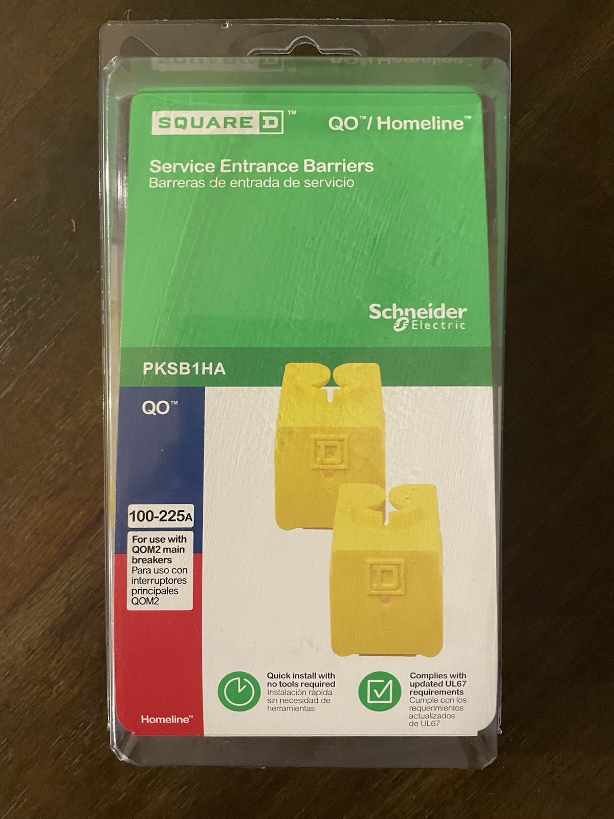 Square D PKSB1HACP 100 AMP- 225 AMP Service Entrance Barriers Pack Of 2