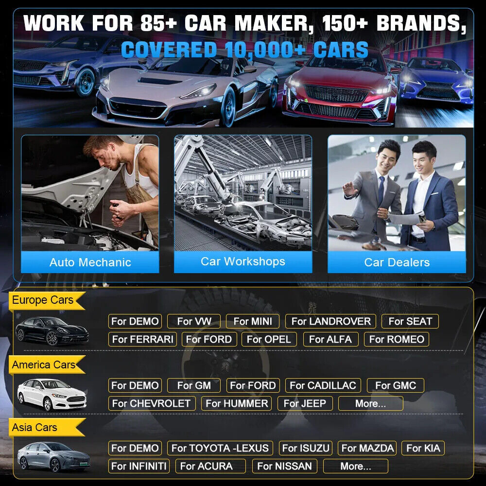 2024 XTOOL D7 OBD2 Full System Auto VIN Diagnostic Scanner Bi-Directional Tool