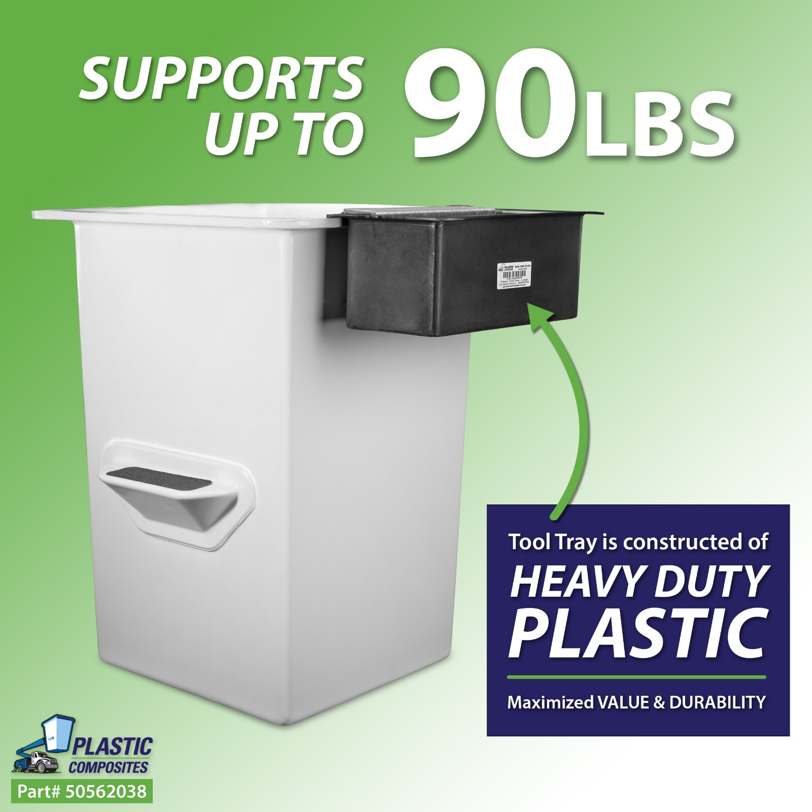 Bucket Truck Parts HEAVY DUTY Plastic Tool Tray (Outside Mount)