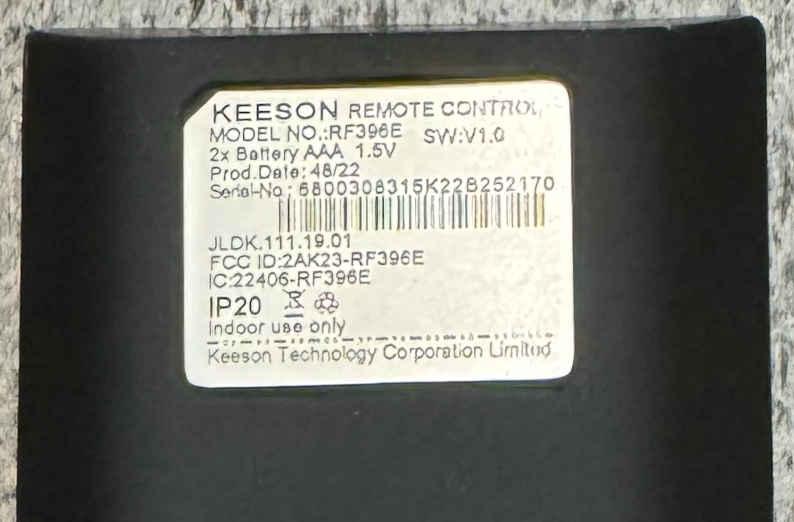 TEMPUR-PEDIC Tempur-Ergo ProSmart Base Remote Control Wireless NEW RF396E