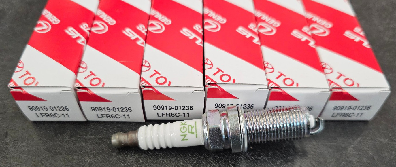 NGK Set of 6 Genuine Toyota Spark Plugs 90919-01236 Tacoma 4Runner FJ Cruiser