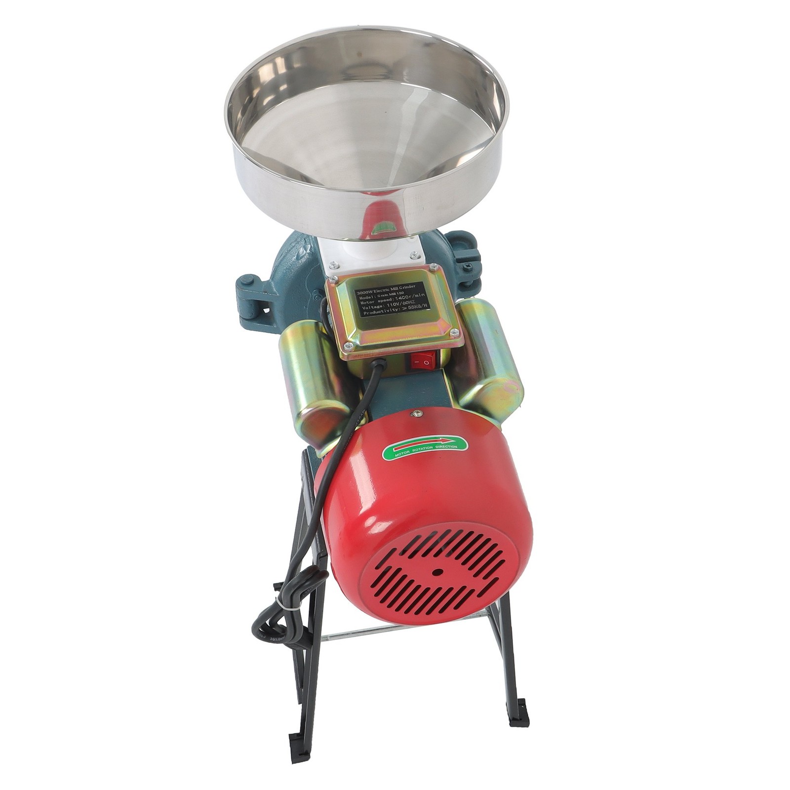 110V Electric Grinder Grain Mill Corn Wheat Feed Flour Cereal Grain Mills 3000W