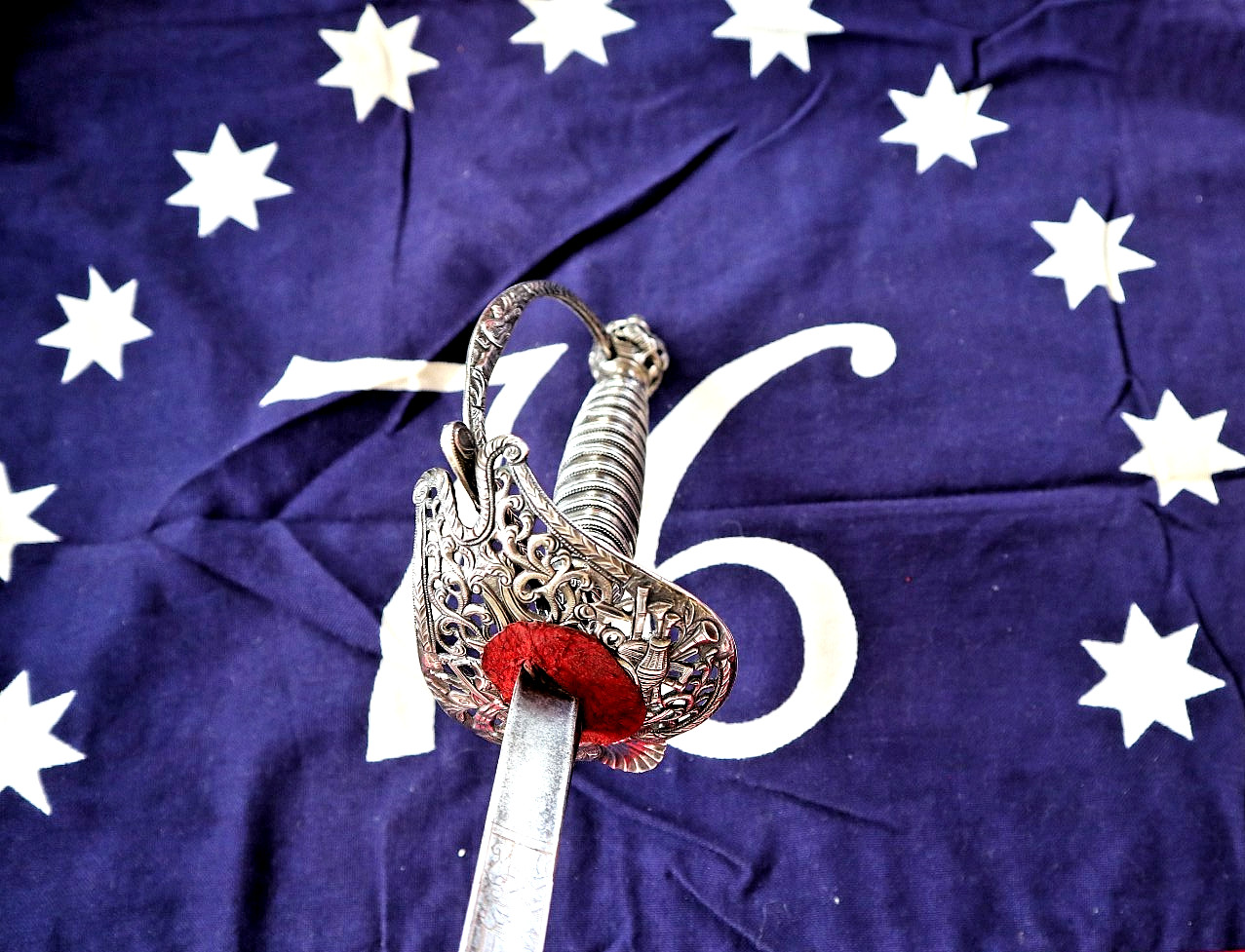 FRENCH INDIAN WAR REVOLUTIONARY WAR SILVER HILT SMALL SWORD HALLMARKED 1762