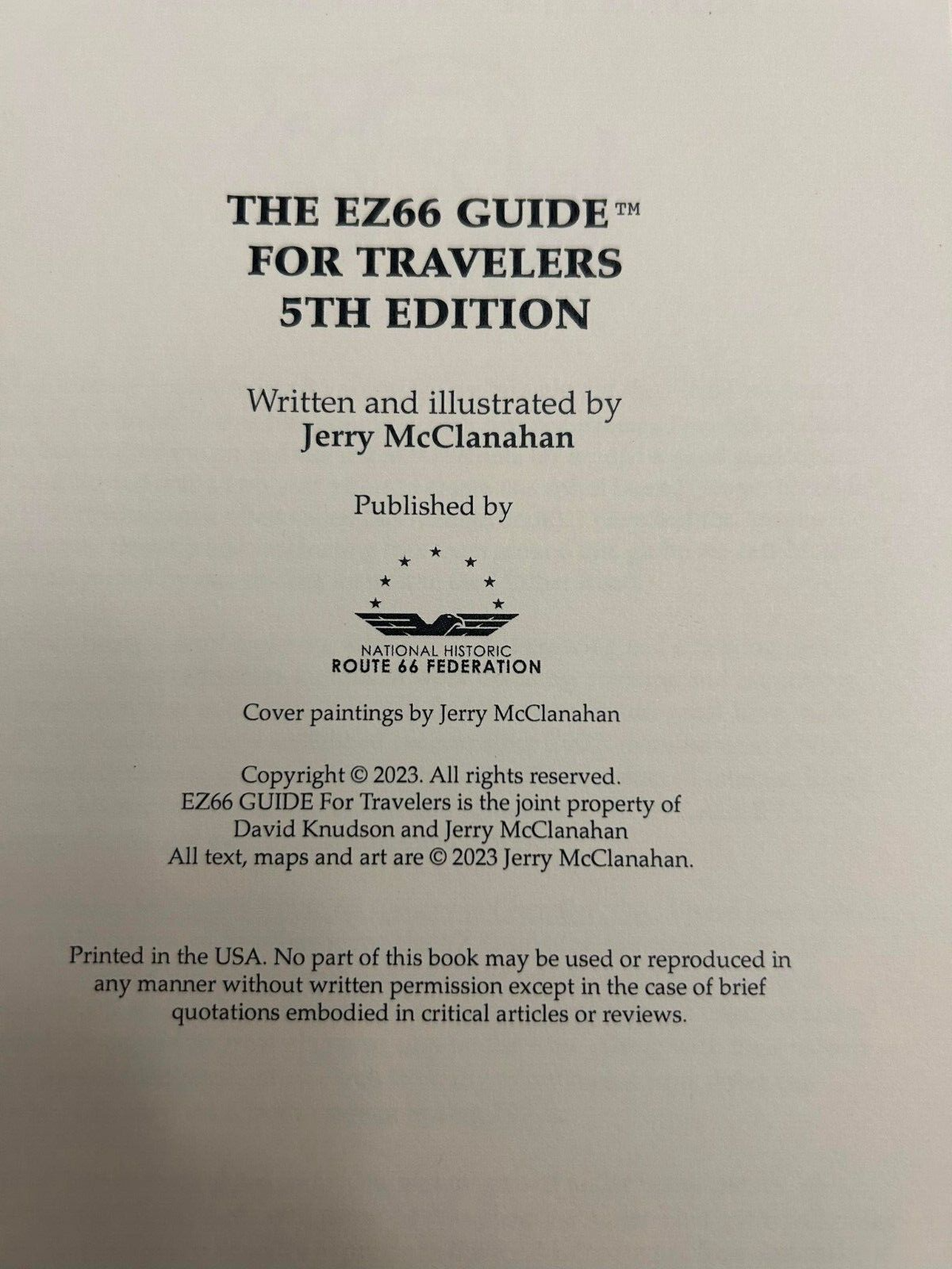 EZ 66 Guide for Travelers 5th edition (2023) Route 66 Maps - Jerry McClanahan