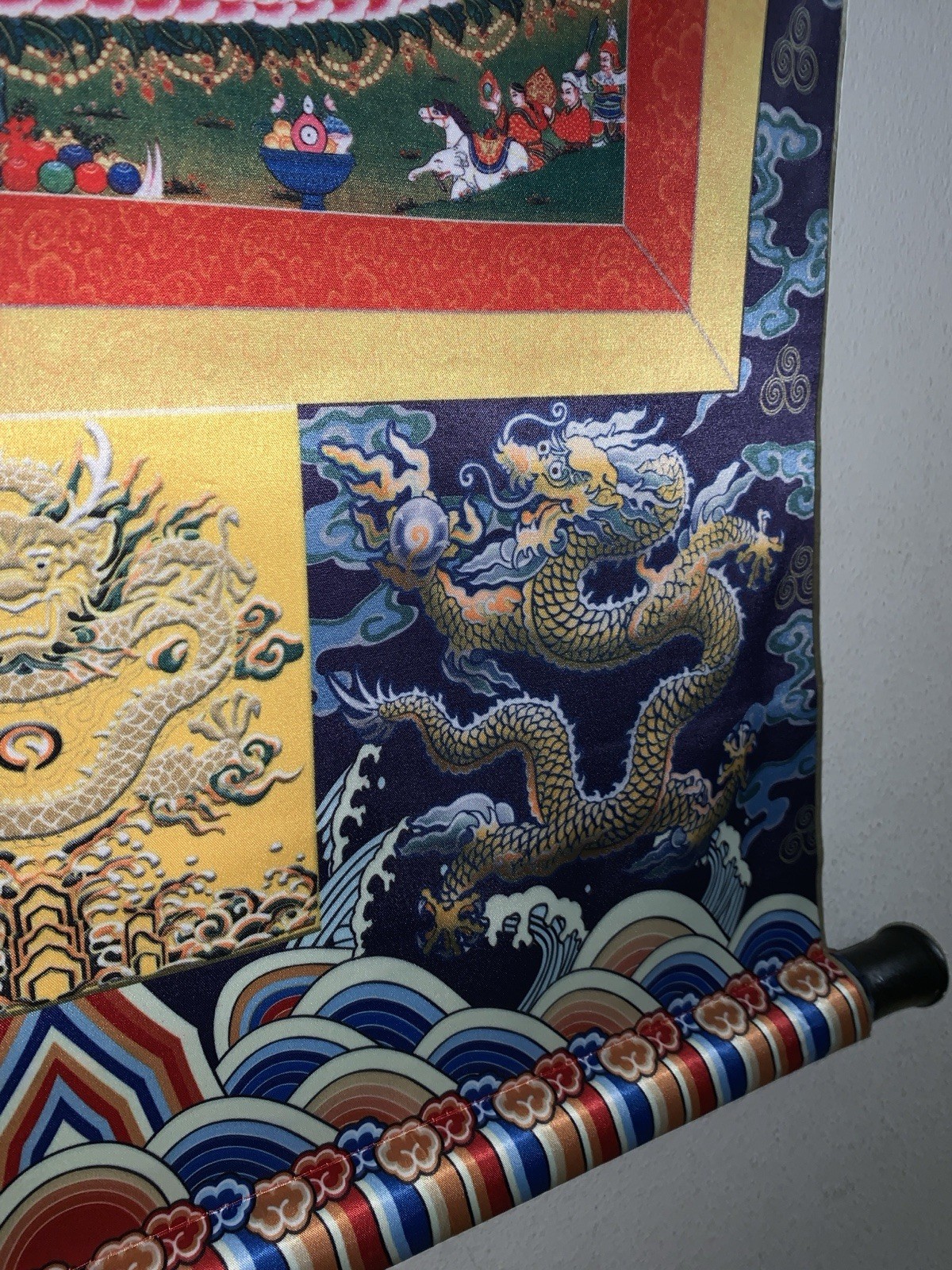 Buddha Tibetan Thangka Art 20 x 34" tapestry printed fabric nice Urgyan Chang