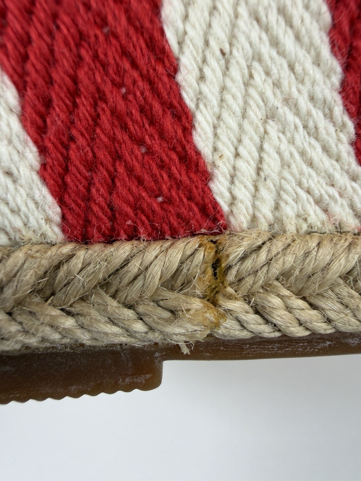 UGG Womens 10 Wedge Sandals Atasha Stripe Coral Ankle Strap Espadrille