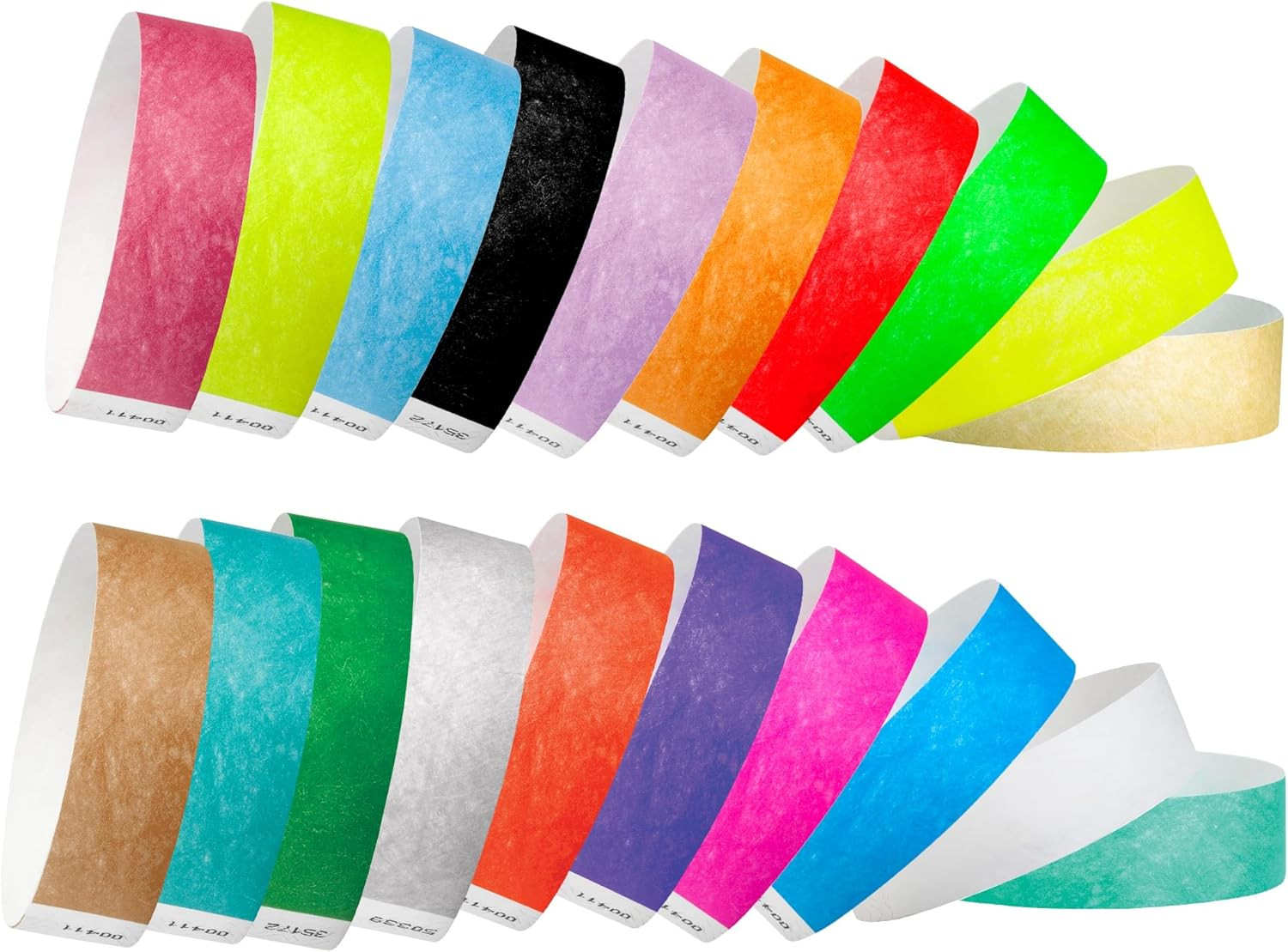 200  Tyvek Wristbands for Events, 20-Color Variety Pack – Tamper-Proof Design Pr