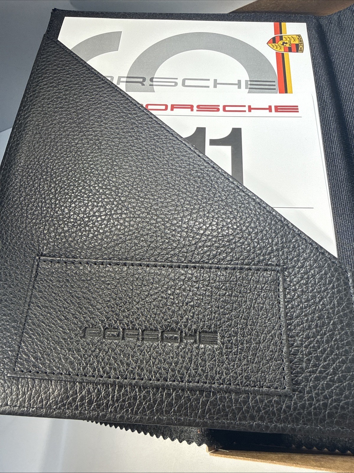 Genuine Porsche Document Wallet Tartan Fabric PCG48091100 NEW