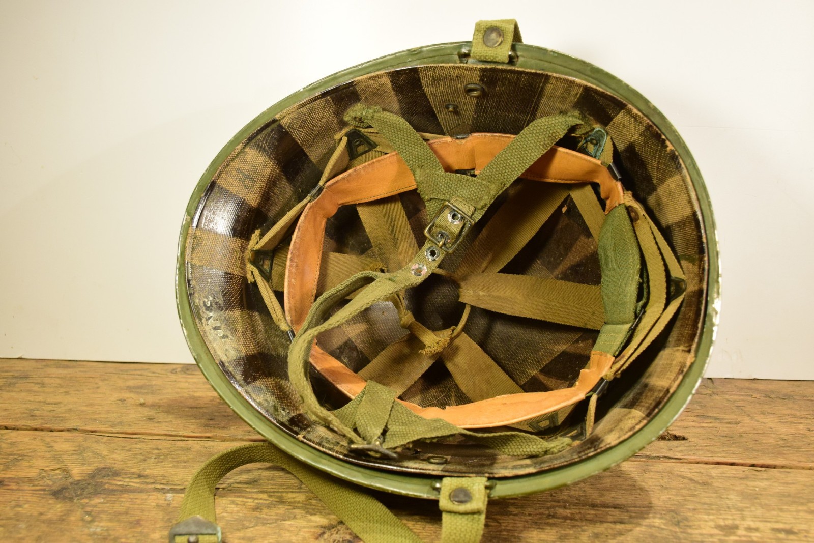 US M1 fixed bale para helmet, Westinghouse rigger liner - Original