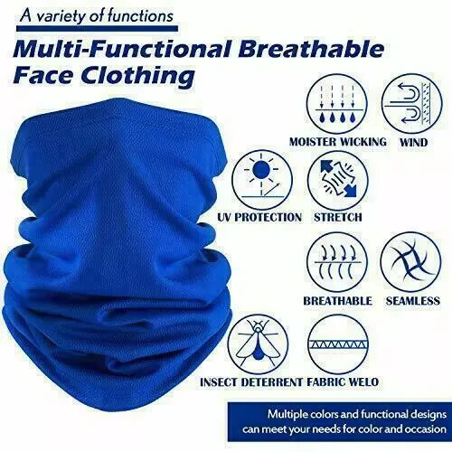 6 PCS Gator Face Mask - Unisex Reusable Cloth Neck Gaiter Face Mask Sleeve sport