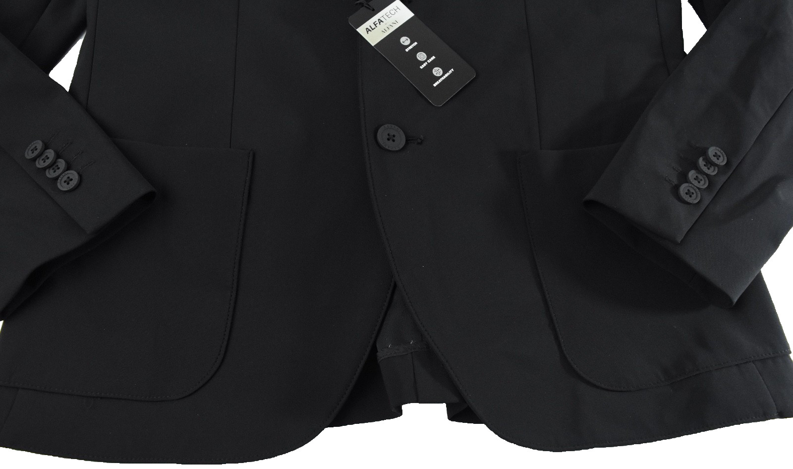 Alfani Men's Sports Coat Jacket Blazer New S M L XL XXL Black 2 Button Stretch