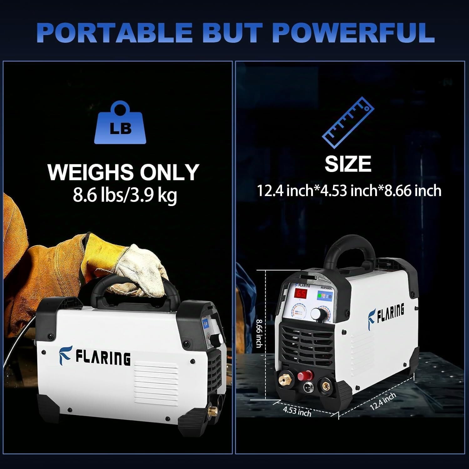FLARING Plasma Cutter,65Amp Non-Touch Pilot Arc Plasma Cutter Machine 120V/240V