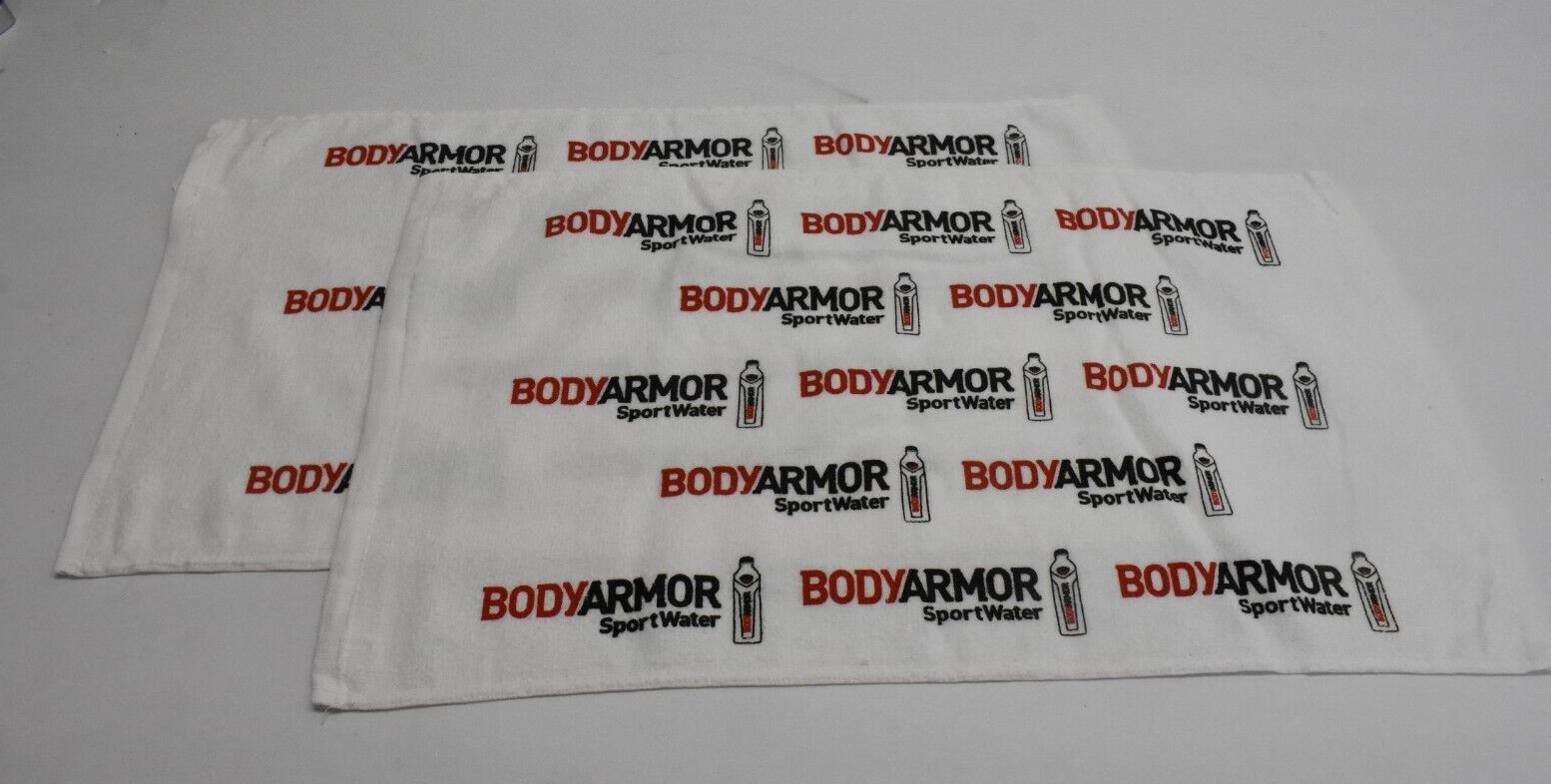 Body Armor Towel Sport Water 25" x 14" Lot Of 2 Golf Caddy Towel Gym Workout