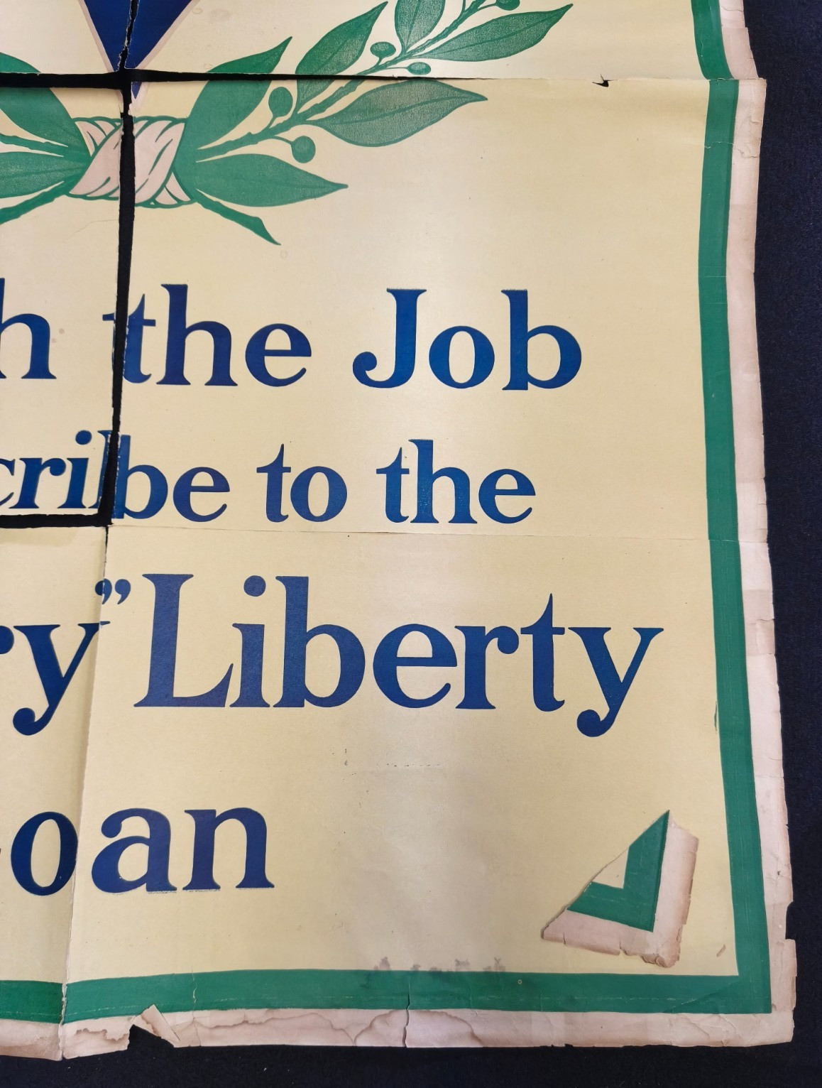 Original WW1 US Poster 31" x 22" Finish the Job Victory Liberty Loan