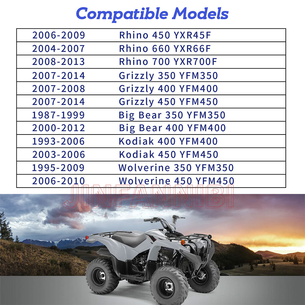 Front Wheel Bearings Seals Kit w/ Washers for Yamaha Kodiak 400 YFM400 1993-2006