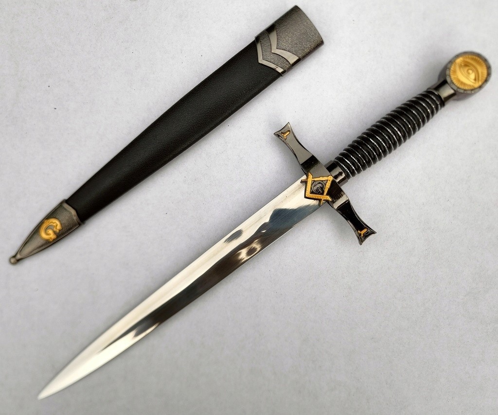 Masonic Decorative Dagger Symbolic Masonerry Collector’s Piece Blade Handle Gift