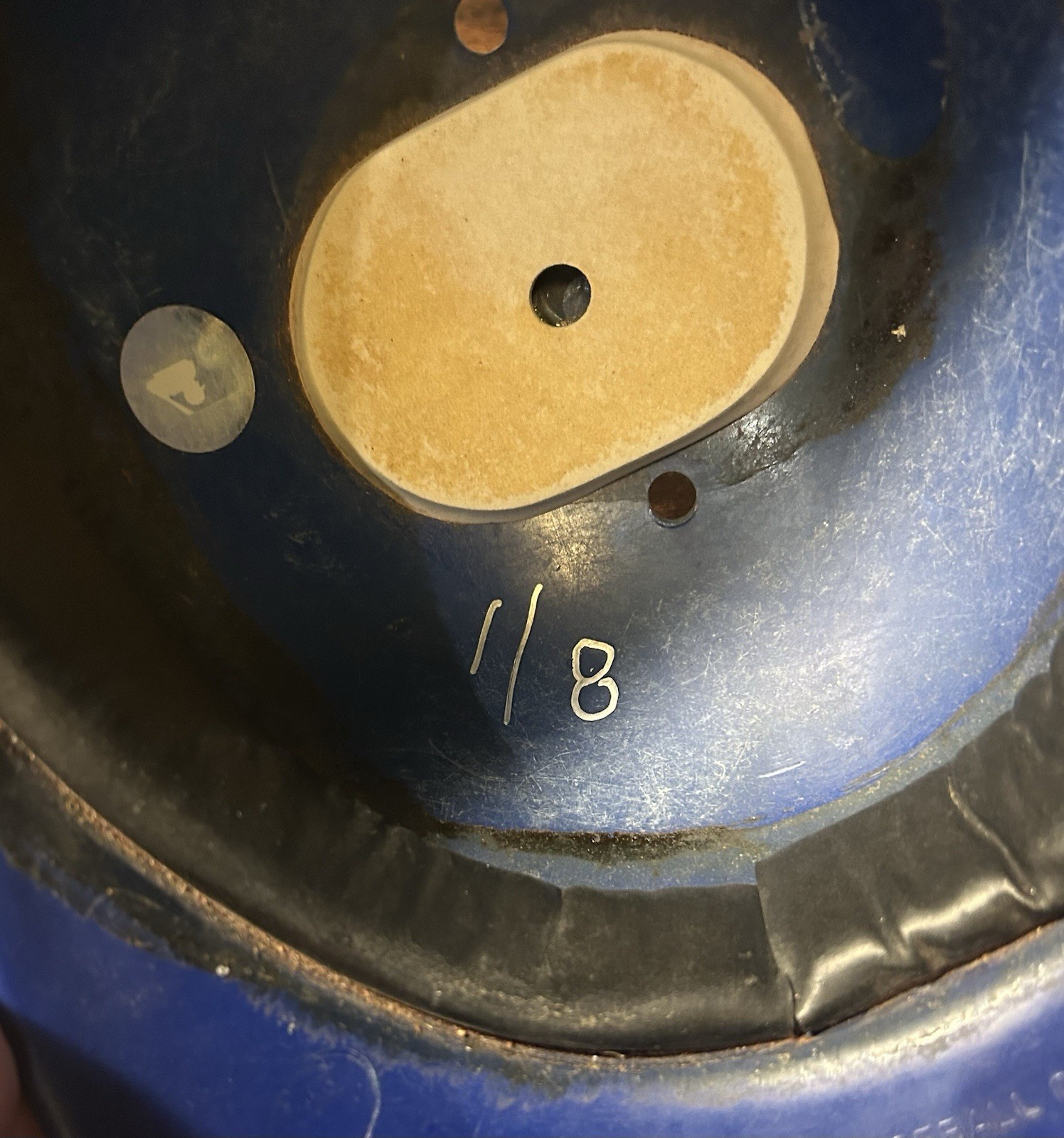 Circa 2004 Chicago Cubs #39 ABC Game Worn Used Catchers Flapless Helmet