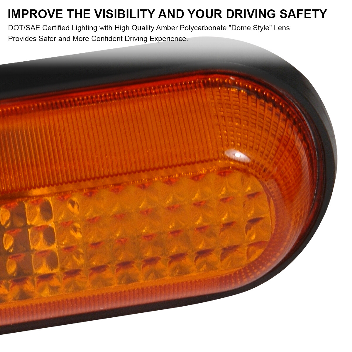 Fits 1992-1995 Honda Civic EG Amber Dome Type Side Marker Fender Signal Lights