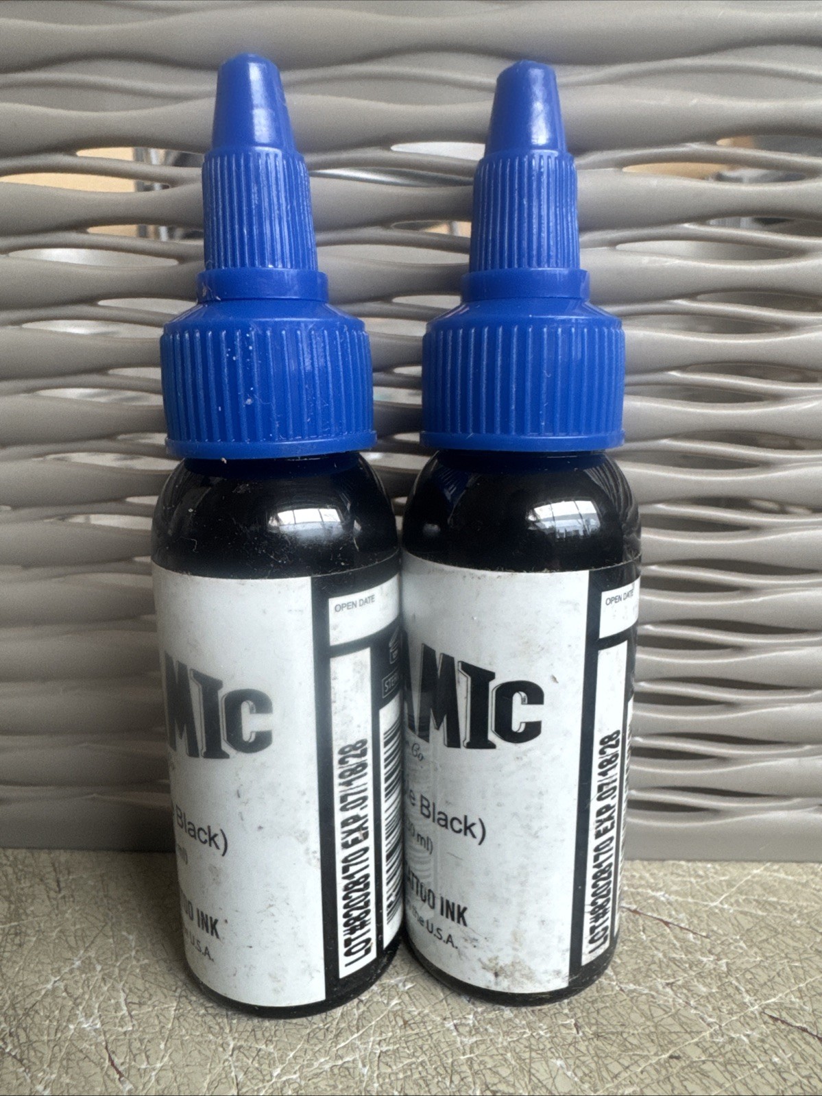 Lot of 2 - Dynamic Color Co TBK Triple Black Premium Tattoo Ink - 1oz