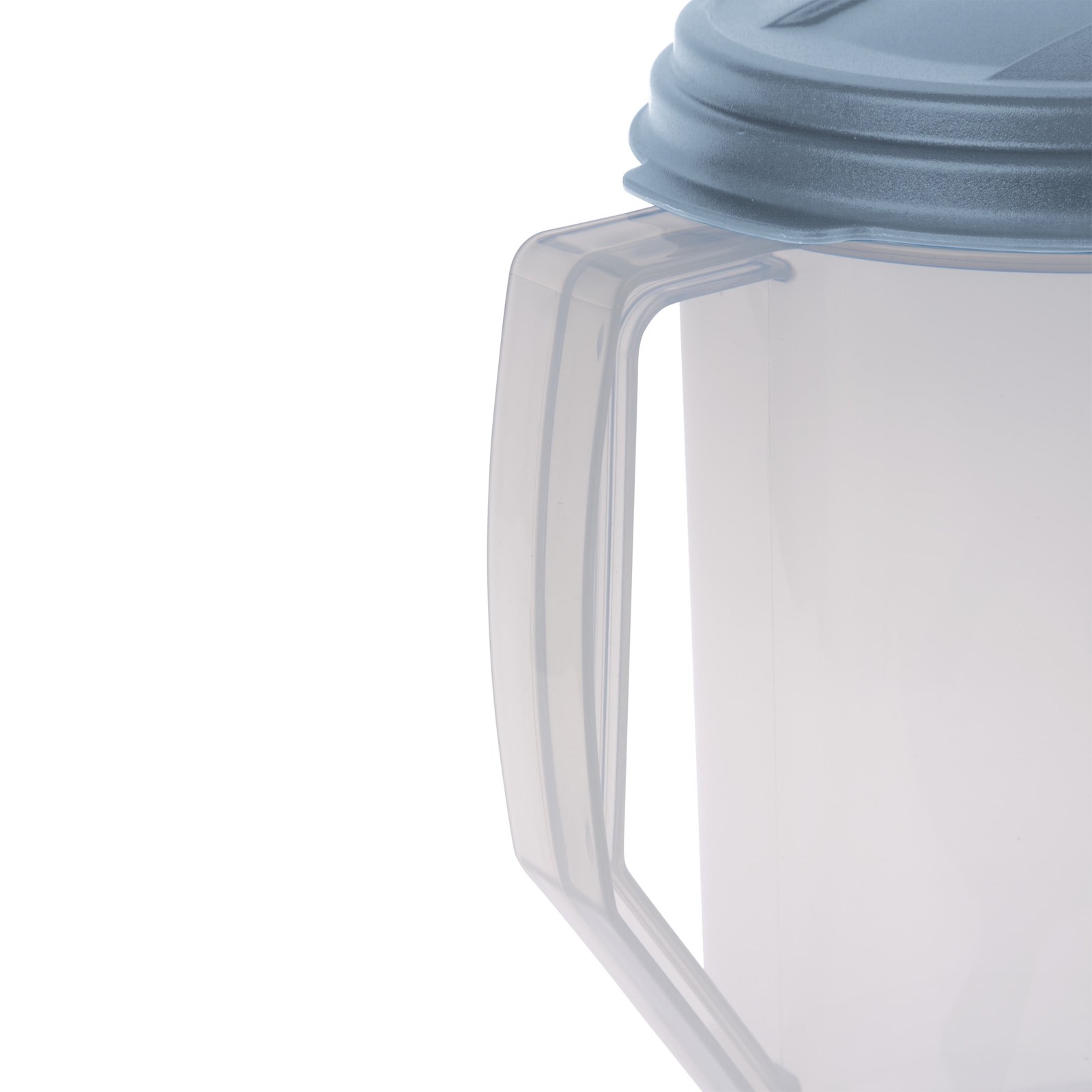 (2 pack) Sterilite 2 Quart Round Pitcher, Clear Plastic, Light Blue