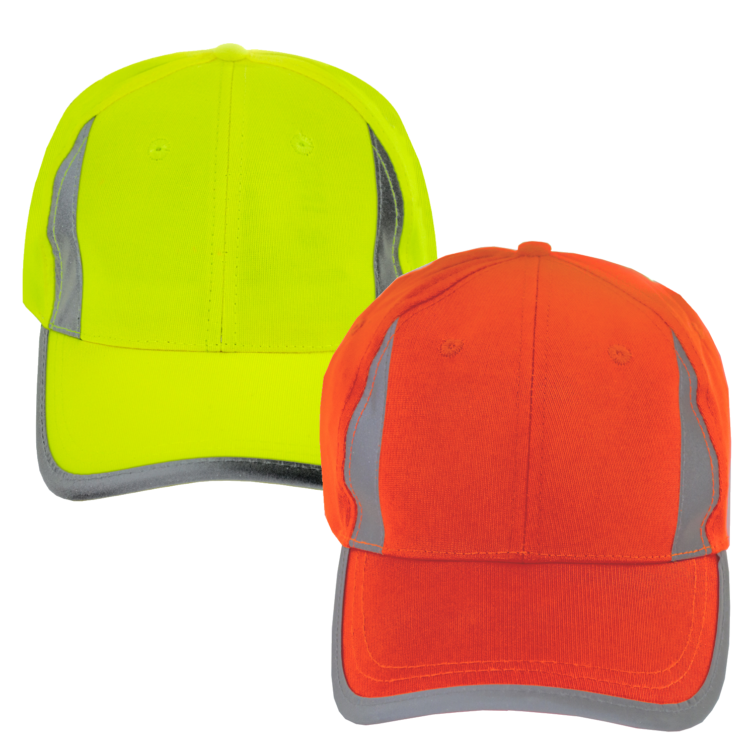 HI-VIS LIME REFLECTIVE HAT BASEBALL CAP SAFETY NEW LIME ORANGE BLACK JORESTECH