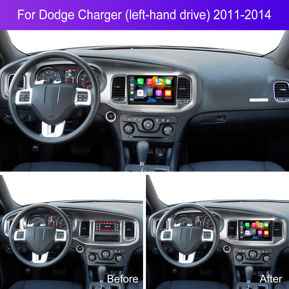 2+64GB Android 15 Car Stereo Radio GPS Navi Carplay For Dodge Charger 2011-2014