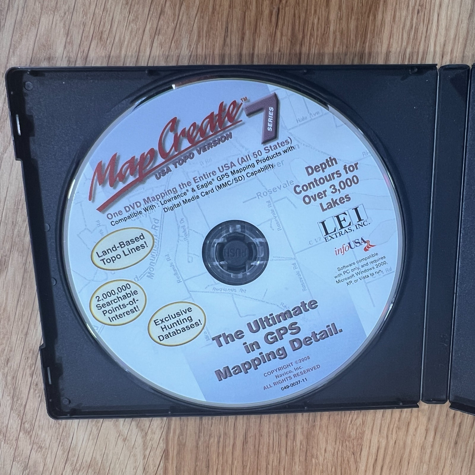 2005 Map Create 7 USA Topo Version 1-CD GPS Aviation Mapping Software & sd card