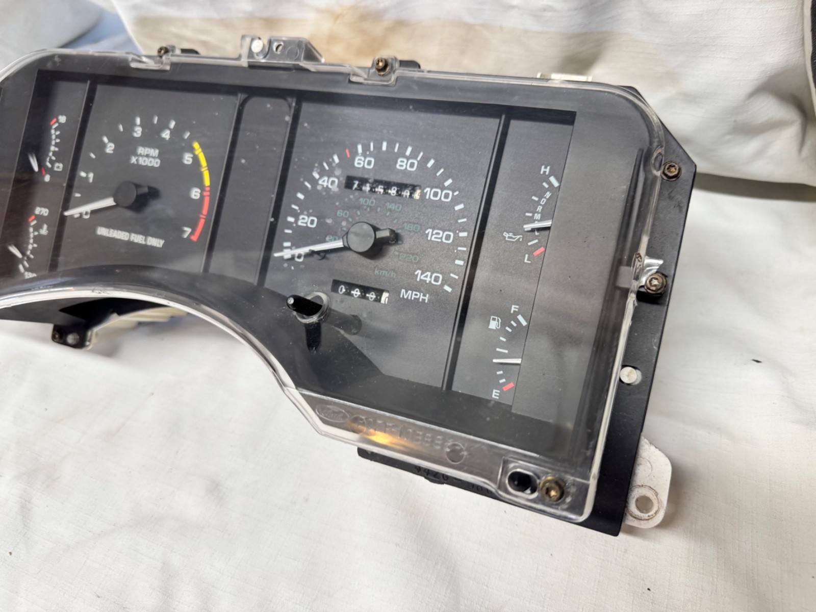 1990 1991 1993 Mustang 140 MPH Instrument Cluster Gauges Speedometer OEM 62B