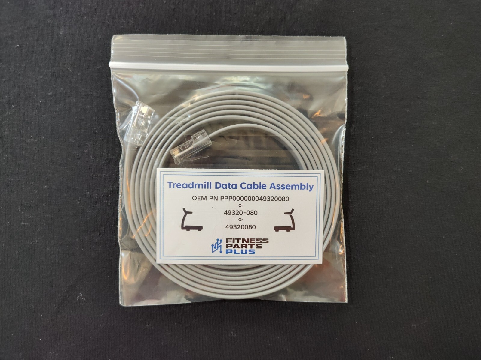 Treadmill Data Cable Assembly (OEM PN PPP000000049320080 or 49320-080)