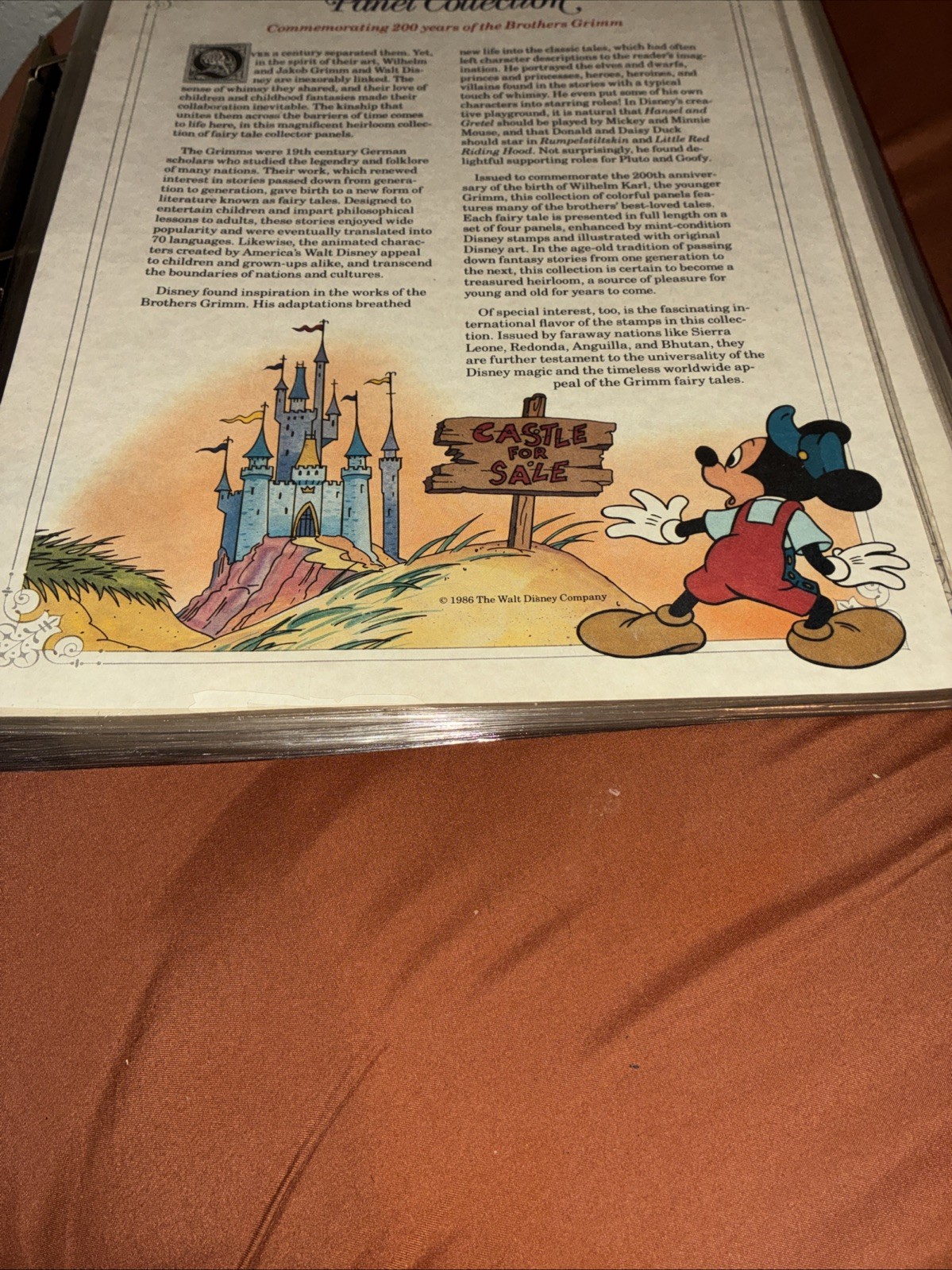 Walt Disney Grimm's Fairy Tales Panel Collection Postal Commemorative Society200