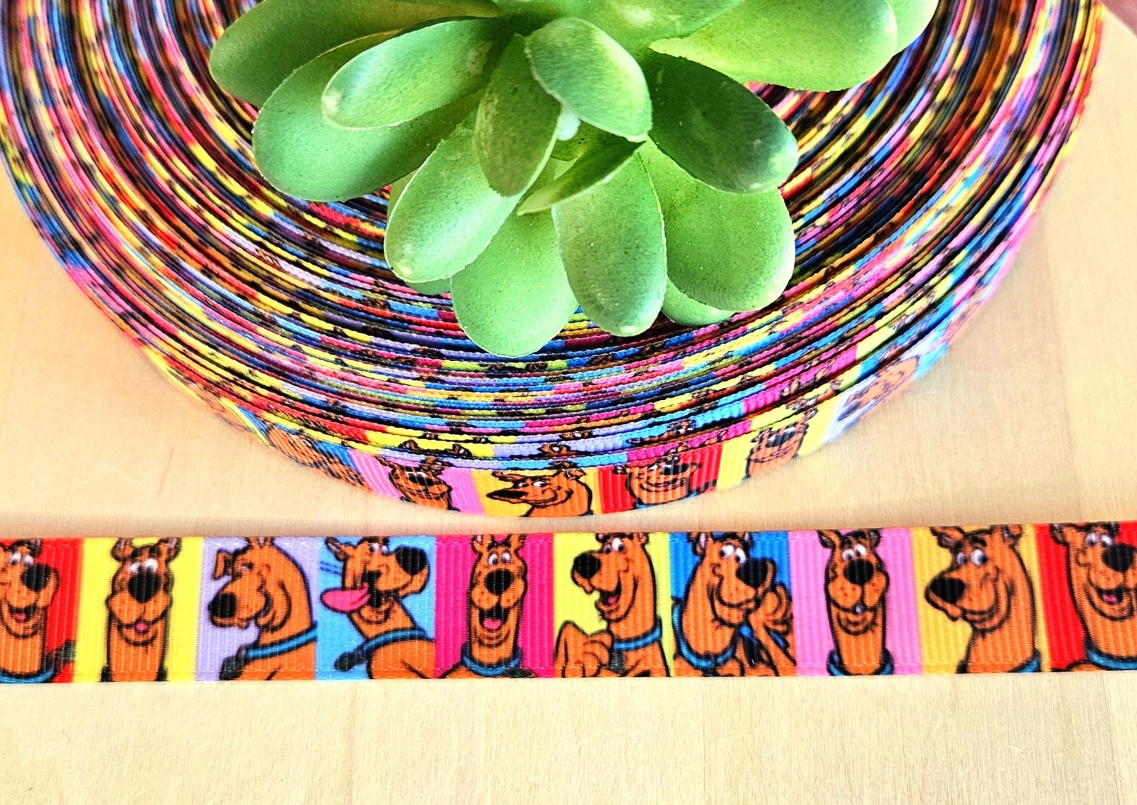 5/8" (1 YD) Scooby-Doo Grosgrain Ribbon Mystery Machine Great Dane