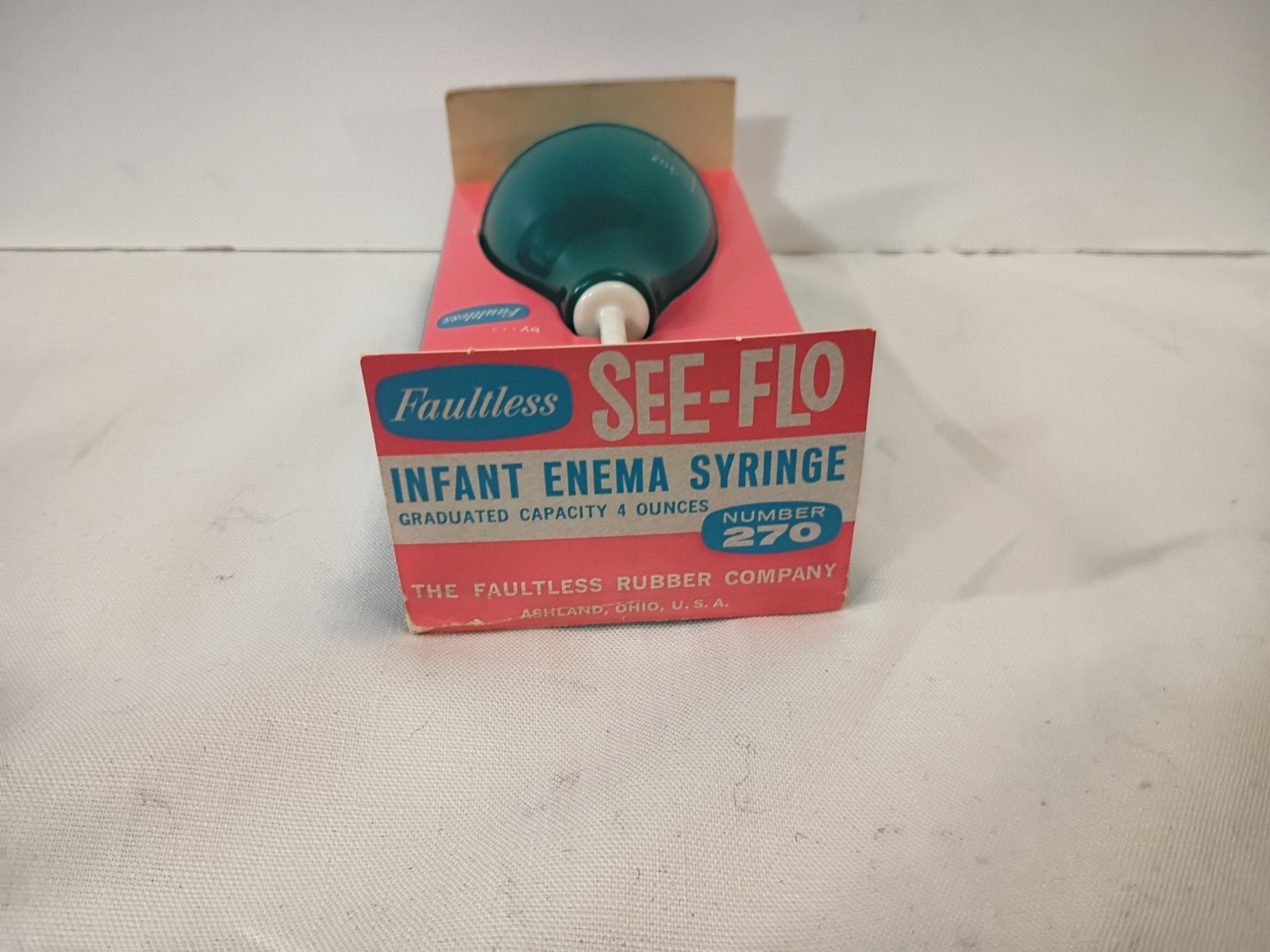 Vintage See-Flo Infant Enema Syringe made by Faultless Rubber Co.
