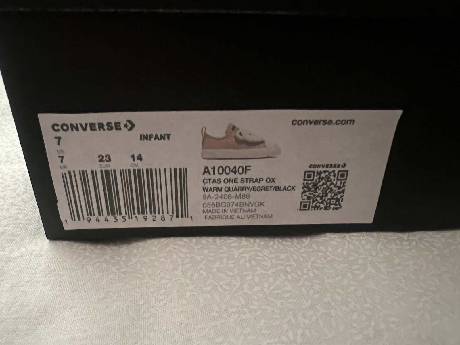 Converse CT AS One strap OX warm quarry Taup infant toddler US size 7, 8, 9, 10