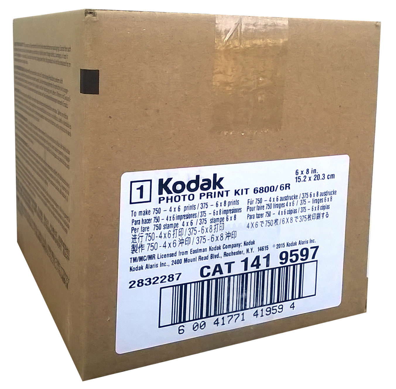 Kodak 4x6/6x8  Photo Print 6R Kit for 6800/6850 Printers  (750 4x6 Prints)