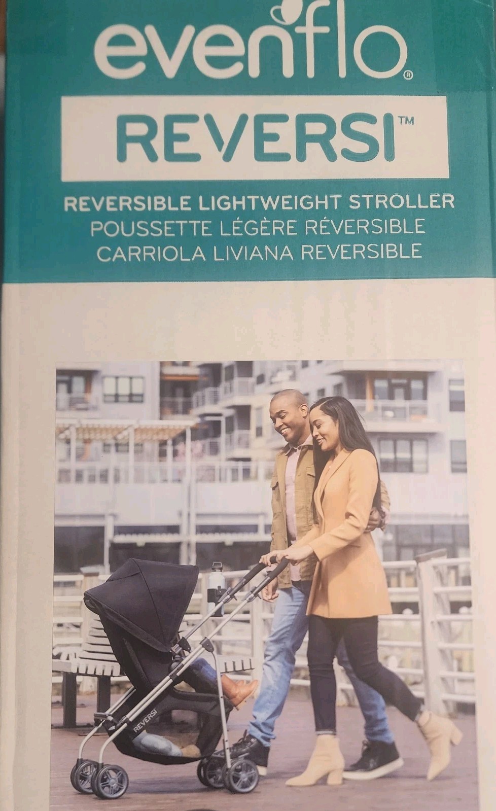 Reversi Lightweight Reversible Stroller New In Box Black.