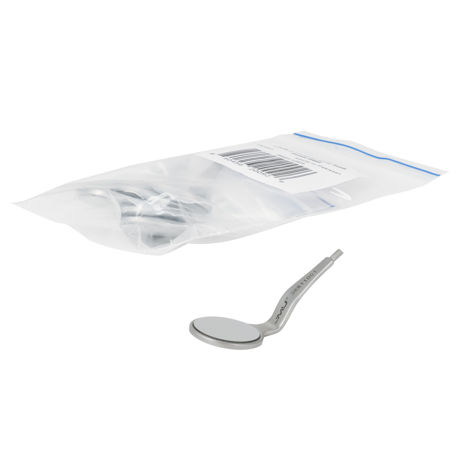 JMU 6X Dental Double Sided Mouth Mirror Front Surface 5# Simple Stainless Steel