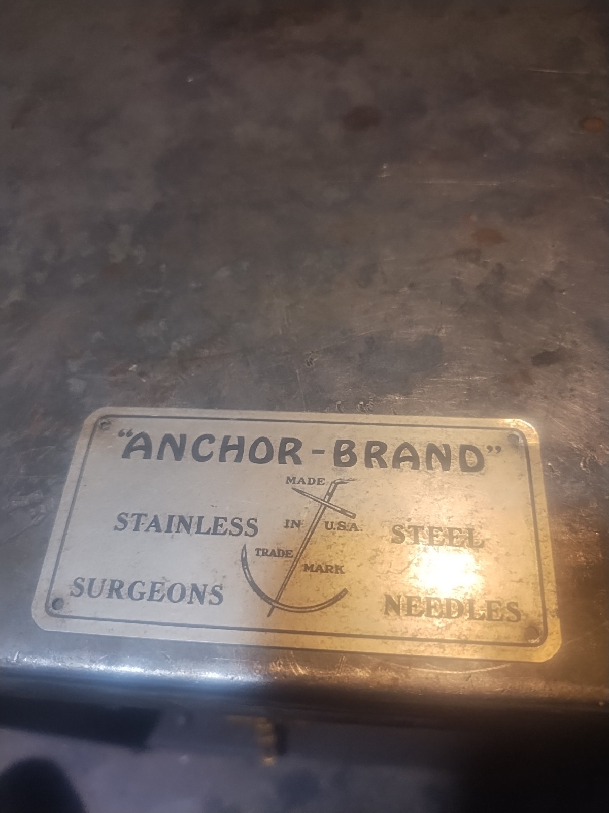 Vintage Anchor Brand Stainless Steel Surgeons Needles Emblem
