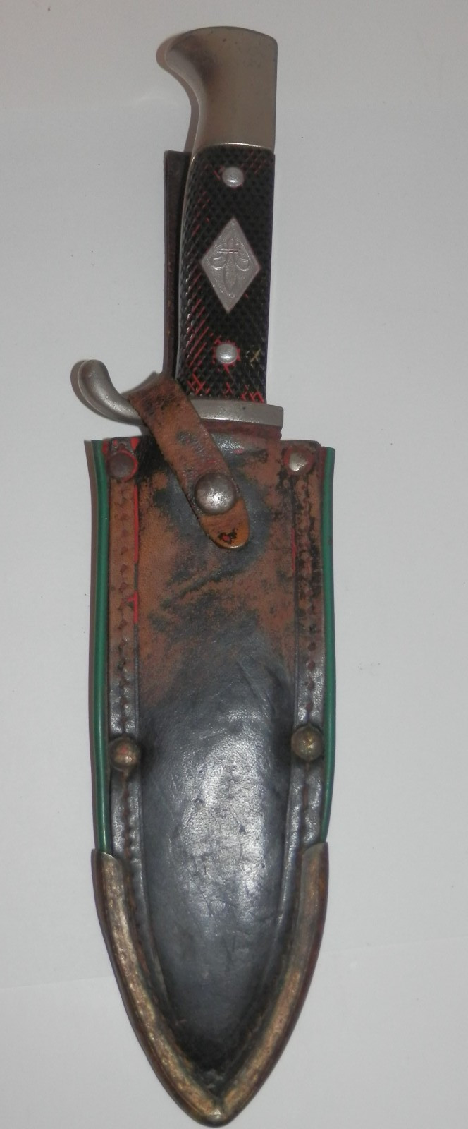 Post WWII 1950s German Boy Scout Knife with Leather Sheath - Solinger, German