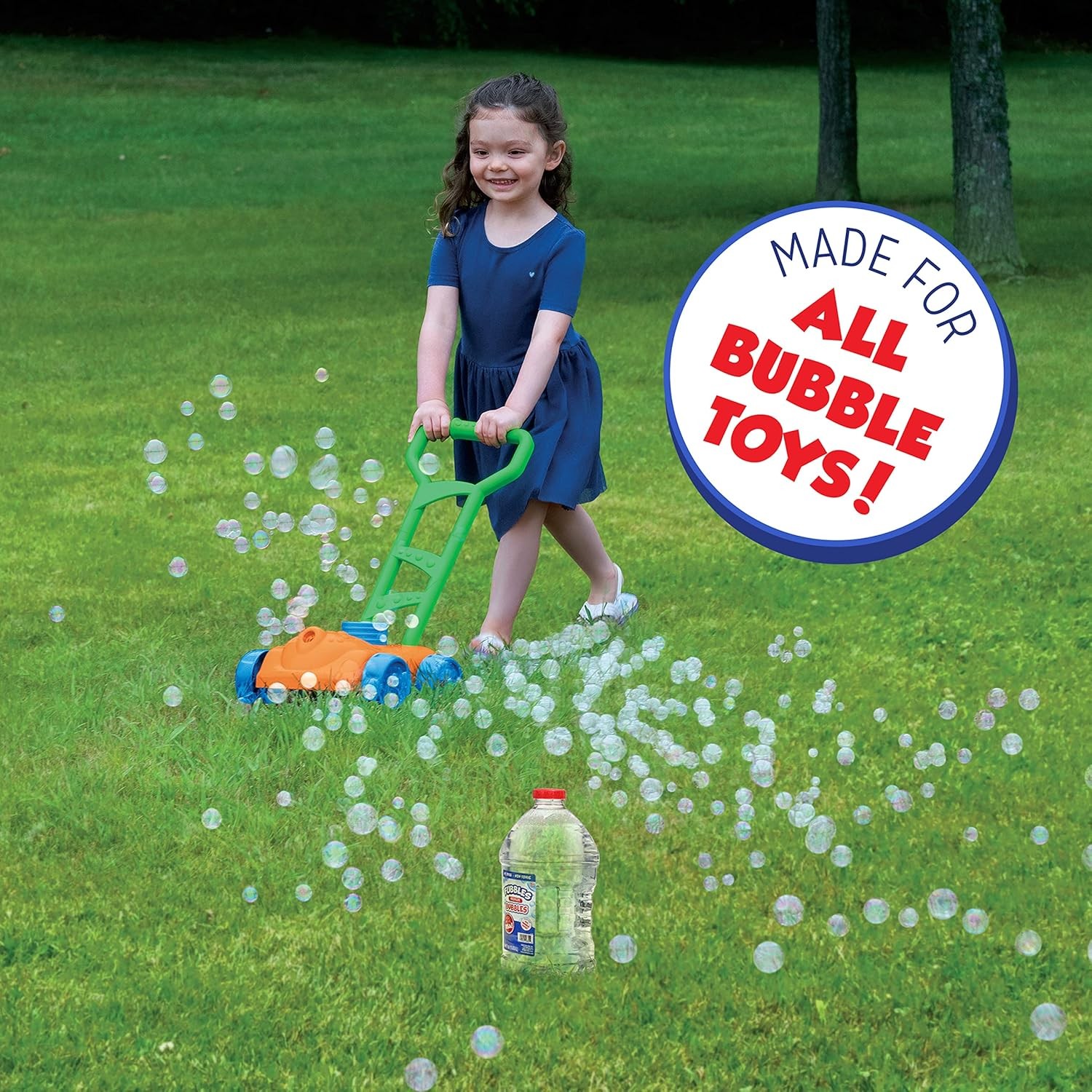 Non-Toxic Bubble Solution 64oz: USA Made Refill for All Bubble