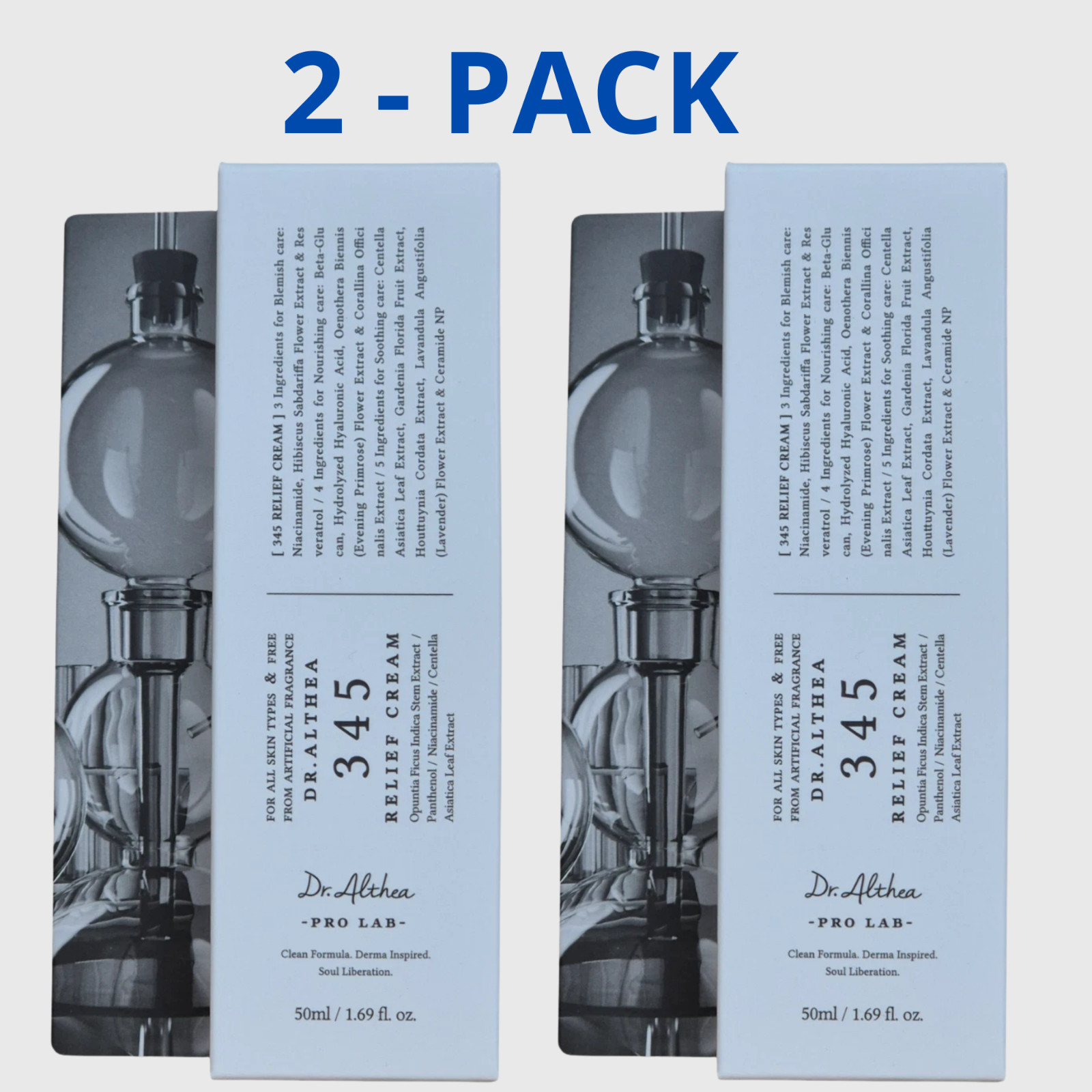 [2 PACK] Dr. Althea 345 Relief Daily Face Moisturizer Cream 50ml 1.69 fl oz