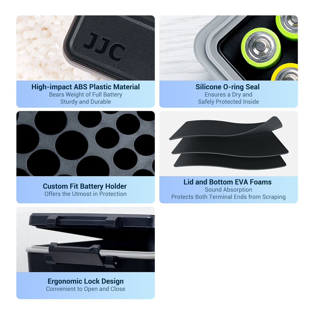 Battery Case Storage Organizer Box Holder for AA AAA 18650 & Camera Batteries