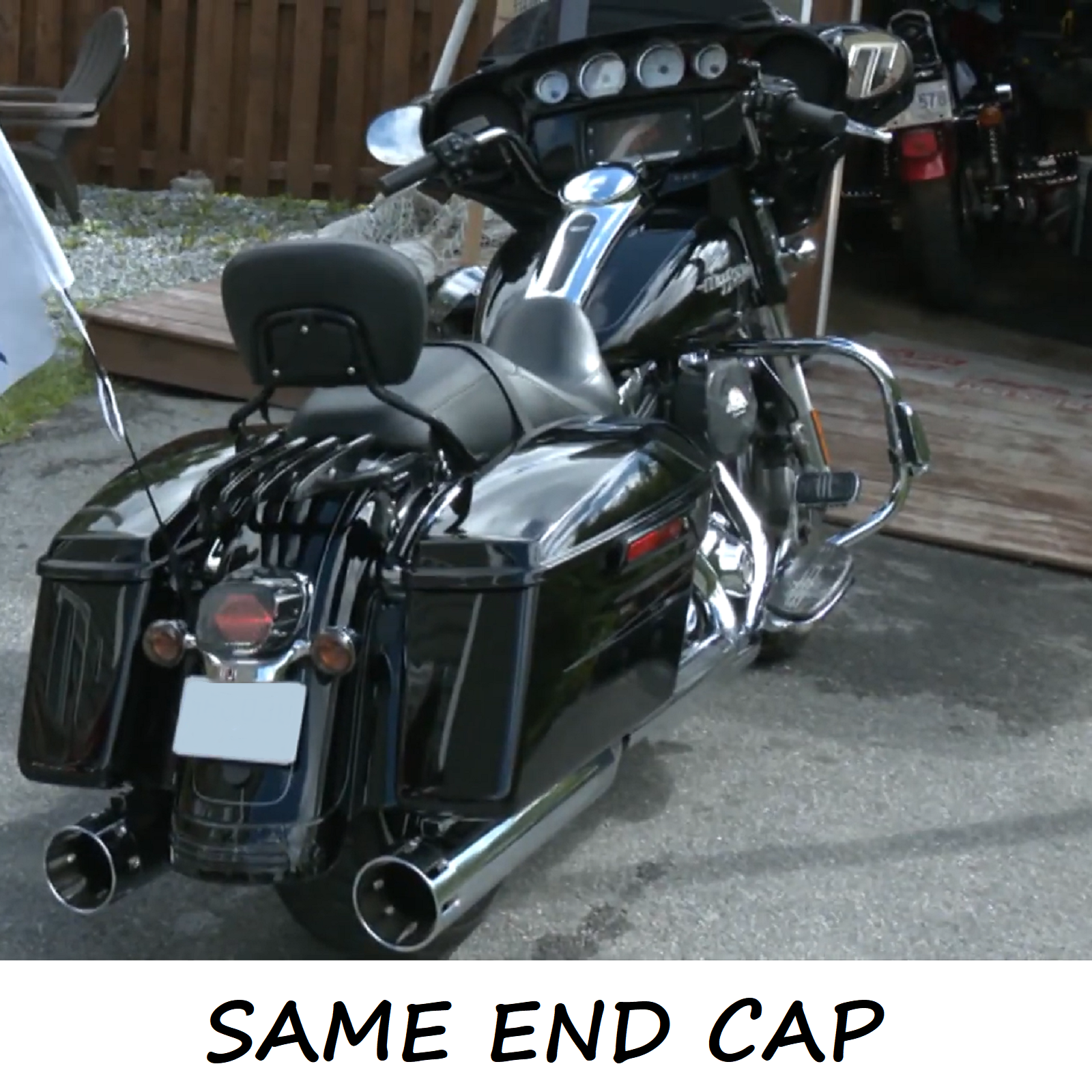 SHARKROAD Slip On Mufflers For Harley Davidson Touring 1995-2016