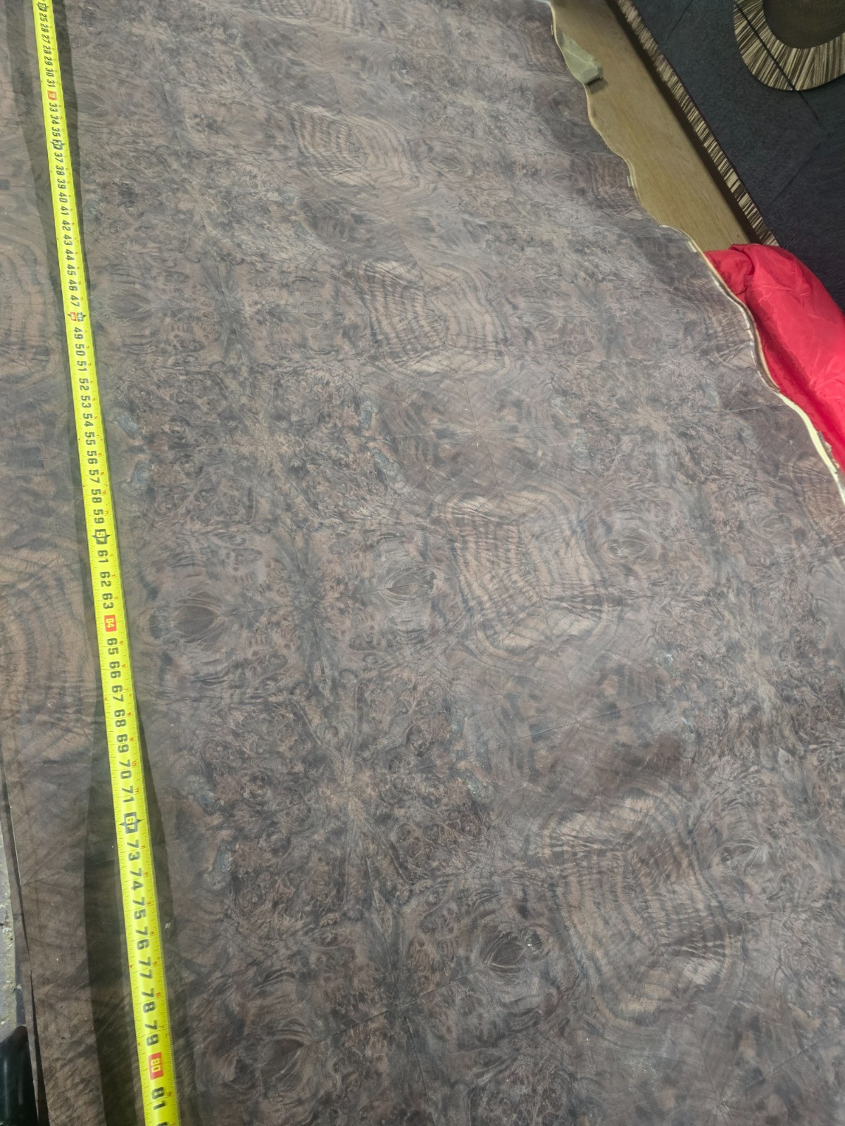 Walnut Burl composite wood veneer sheet 48" x 96" with paper backer 1/40" # 1215