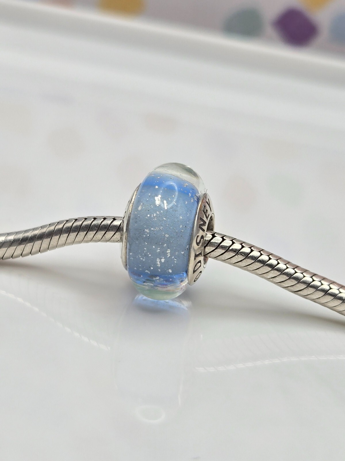 Pandora Disney Cinderella Signature Blue Murano Glass Charm