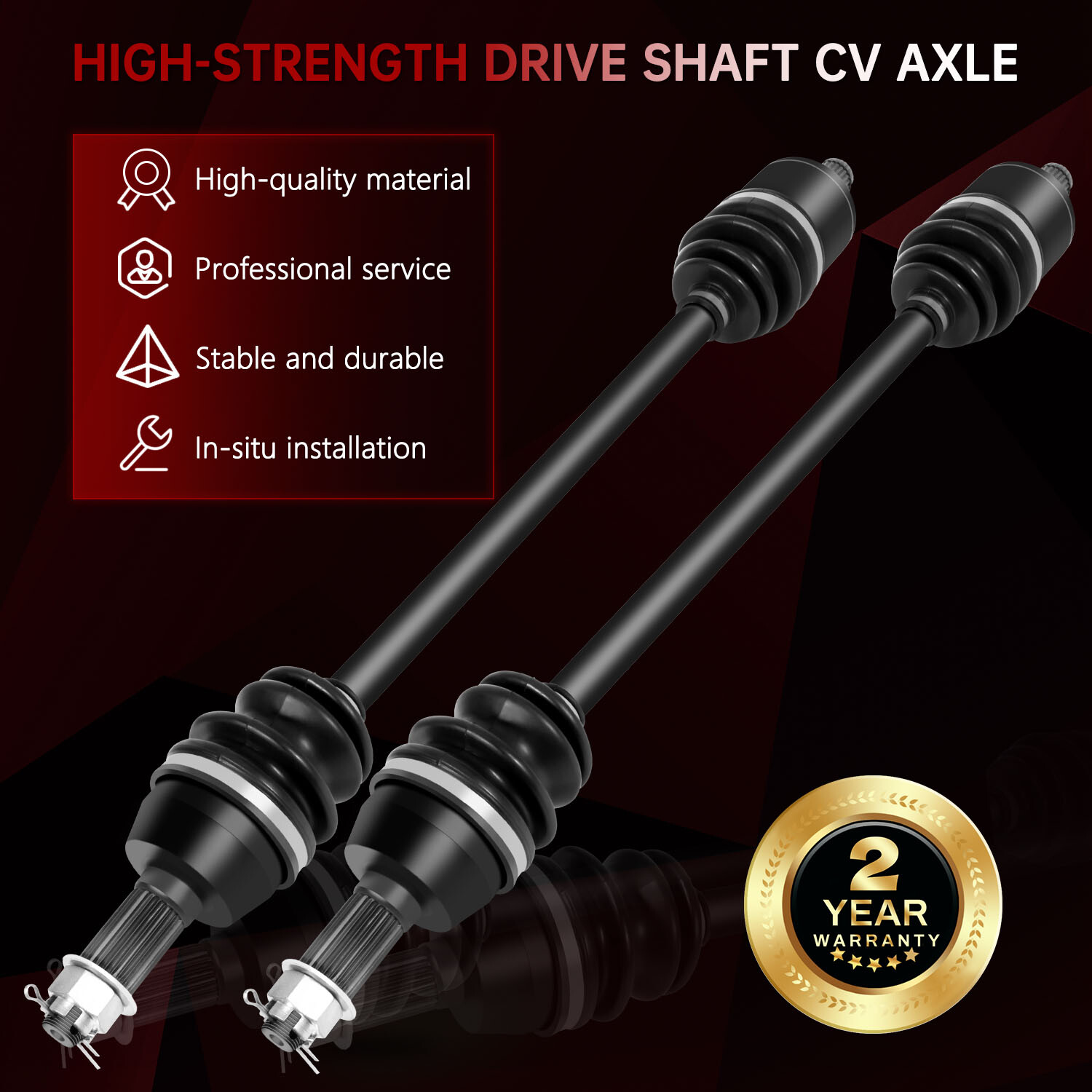 Front Right Left for Polaris Ranger XP 900 2013-2019 2014 2015 CV Axle Shafts