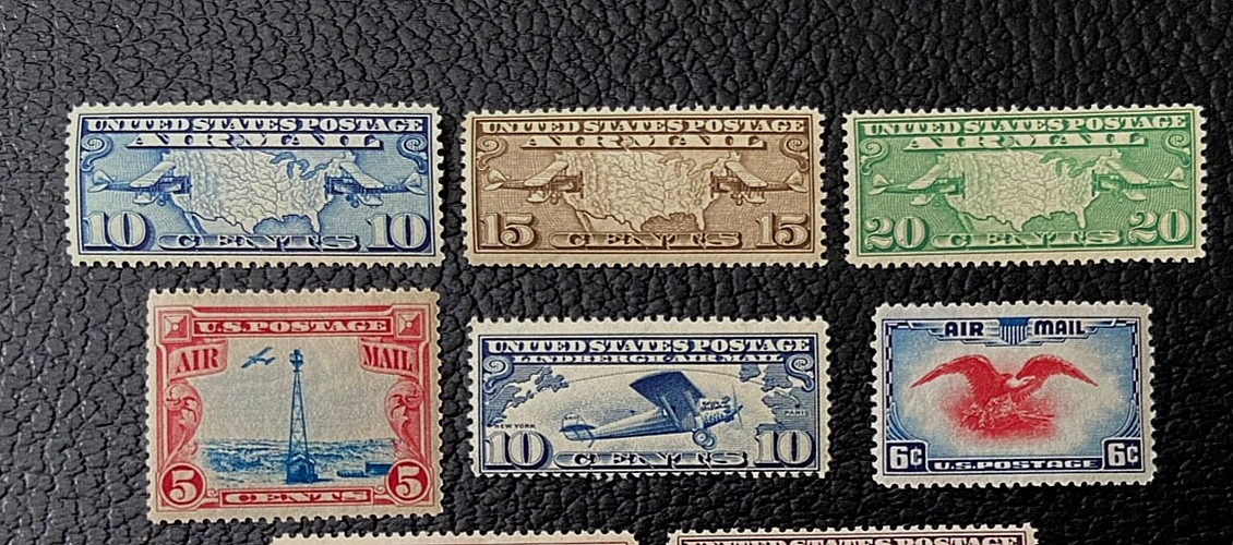 SC# C7-C12, C16, C17, C19 C23 & C24 Awesome Lot of 11 Early Classic Airmails MNH