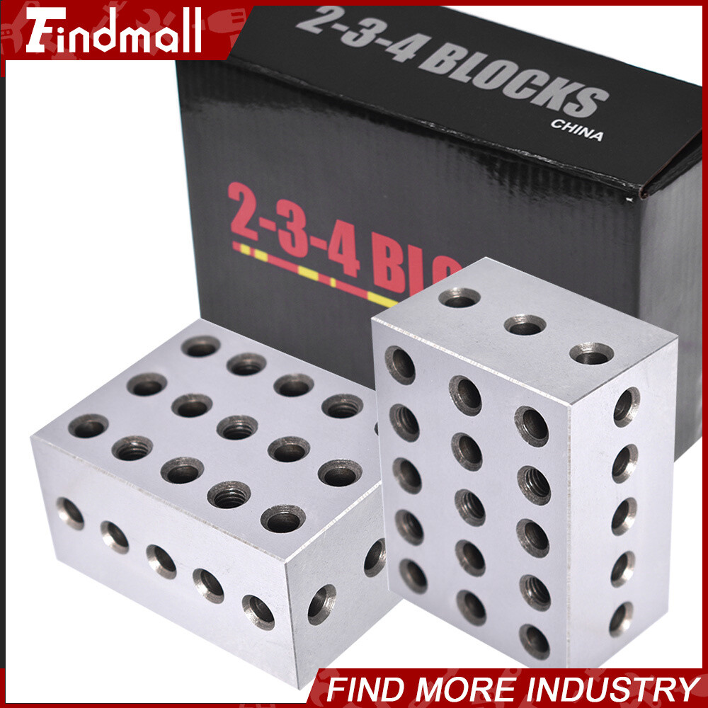 Ultra Precision 1 Matched Pair 2-3-4 Blocks 23 Holes .0002" Precision New