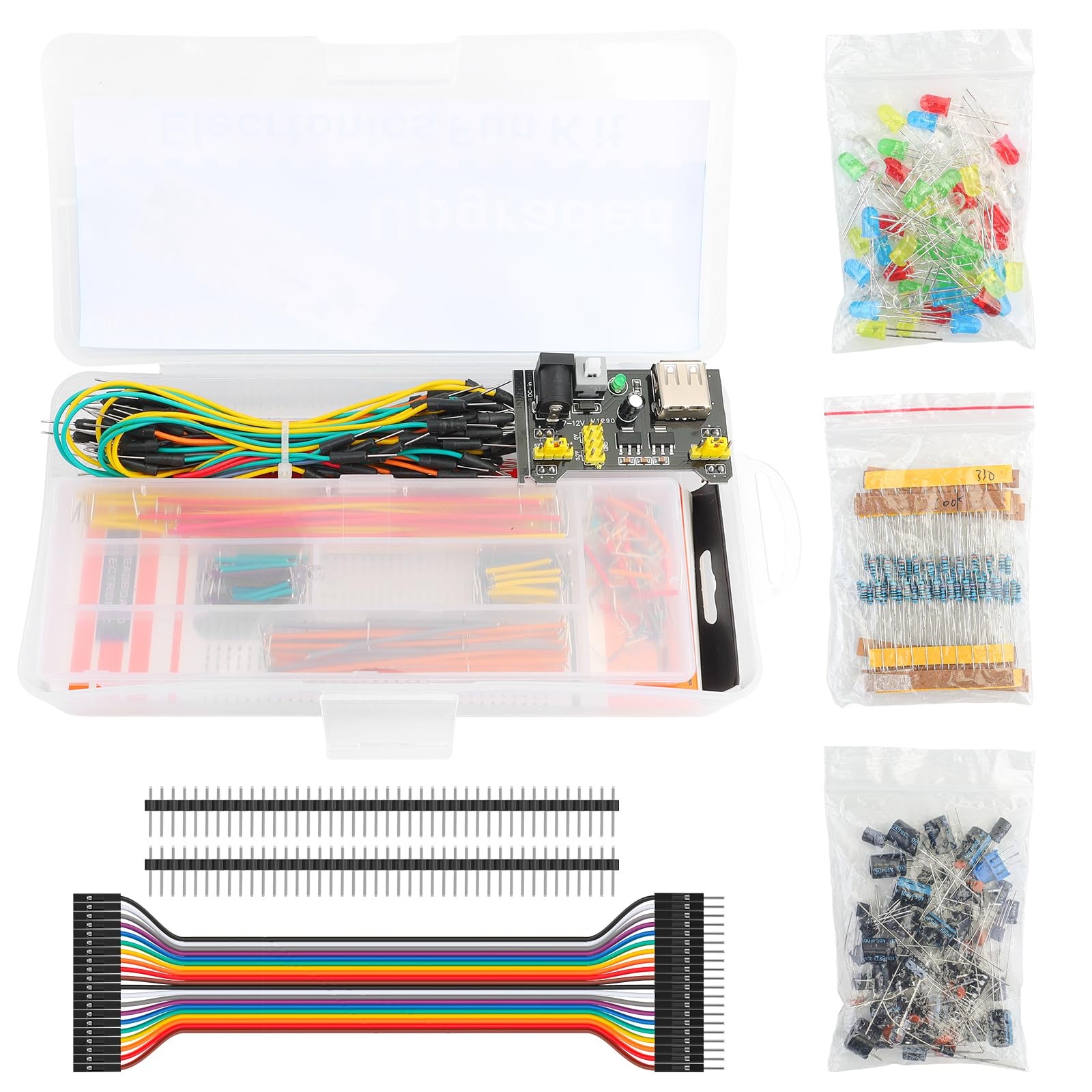 Electronics Basic Starter Kit for Arduino, 830 tie-Points Breadboard with...